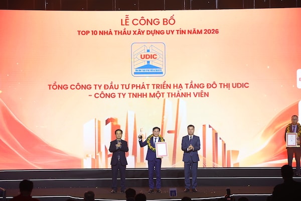 UDIC 8 năm liên tiếp giữ vững vị thế Top 10 Nhà thầu xây dựng uy tín