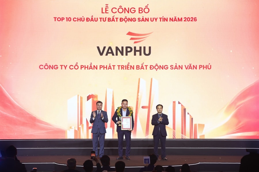 Văn Phú lần thứ 4 liên tiếp đạt top 10 chủ đầu tư bất động sản uy tín