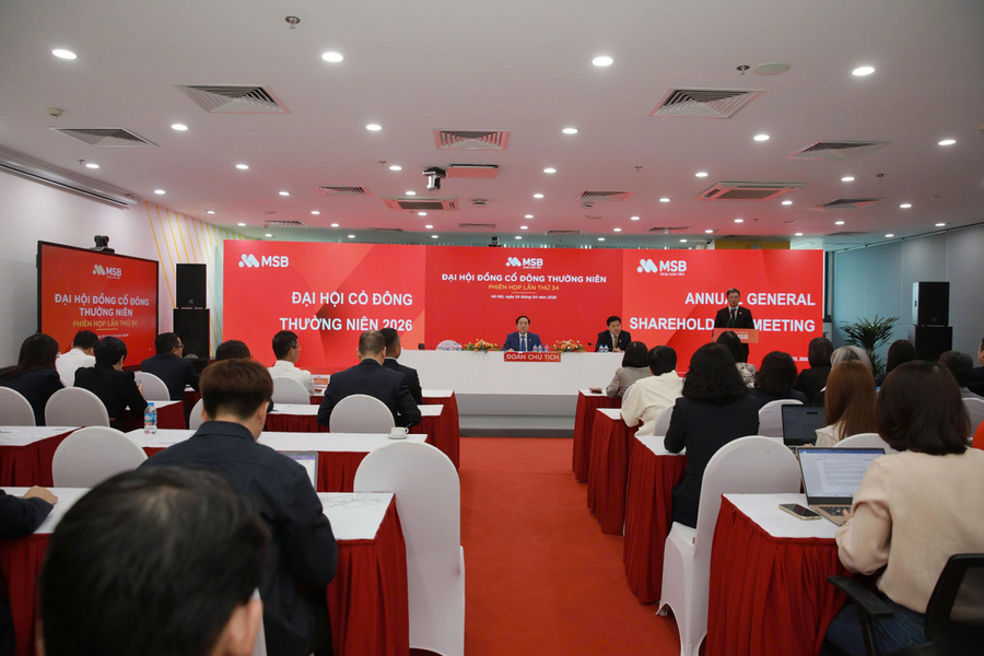 ĐHĐCĐ MSB: Thông qua phương án tăng vốn lên 37.440 ngàn tỷ đồng