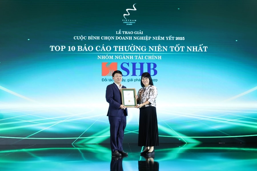 Lần thứ 5, SHB được vinh danh trong TOP 10 doanh nghiệp có báo cáo thường niên tốt nhất