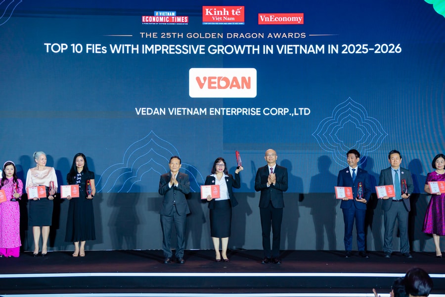Vedan Việt Nam nhận giải thưởng Rồng Vàng 2026