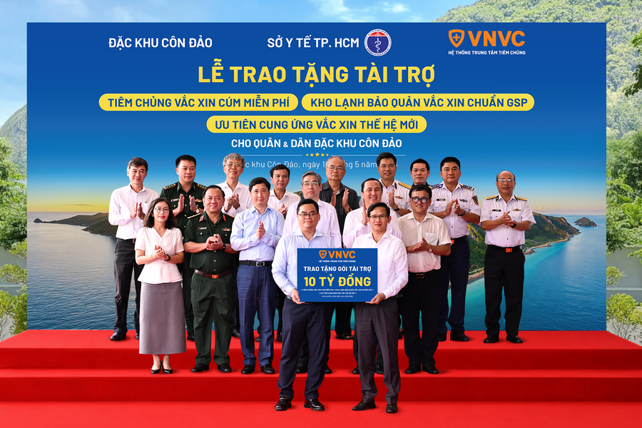 Toàn quân, dân Côn Đảo hưởng lợi từ gói tài trợ đặc biệt hơn 10 tỷ đồng từ Hệ thống Tiêm chủng VNVC