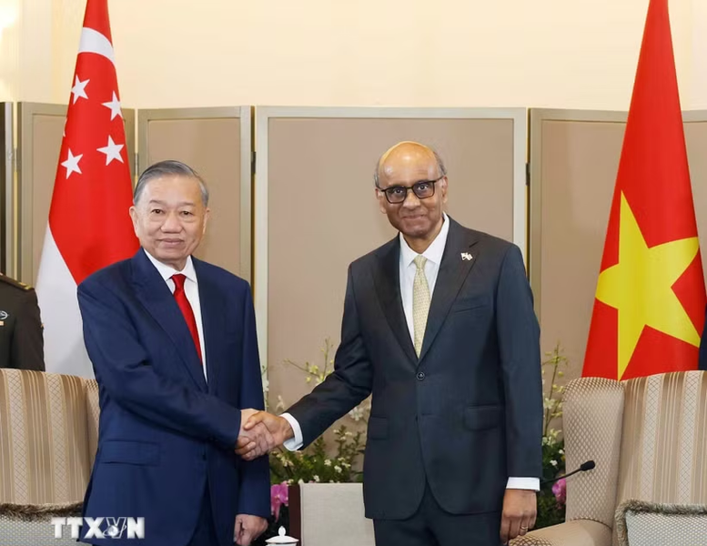 Tổng Bí thư, Chủ tịch nước Tô Lâm hội đàm với Tổng thống Singapore Tharman Shanmugaratnam