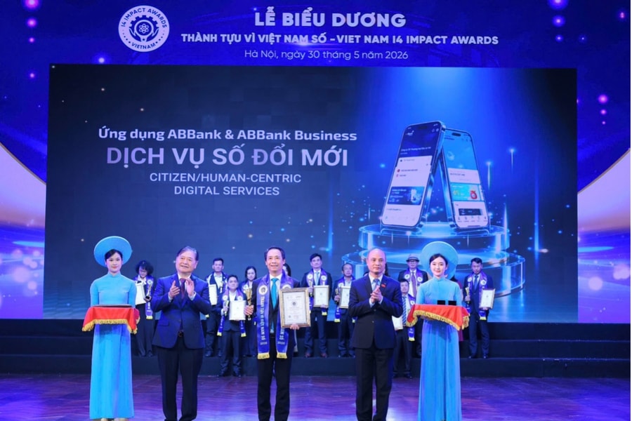 ABBank nhận giải “Dịch vụ số xuất sắc” tại Viet Nam I4 Impact Awards 2026