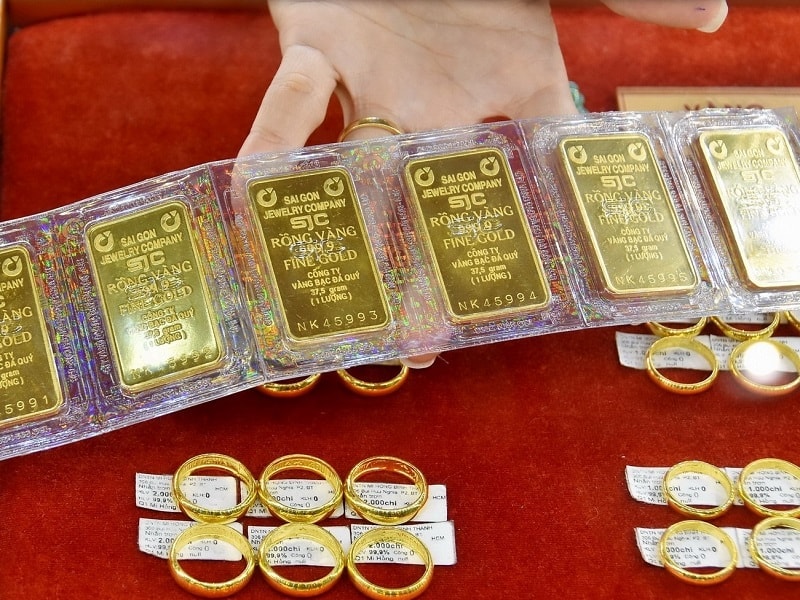 Giá vàng trong nước giảm mạnh