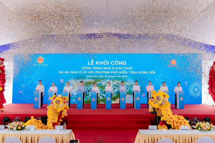 Vingroup khởi công công trình nhà ở cho thuê dự án nhà ở xã hội phường Phố Hiến, tỉnh Hưng Yên