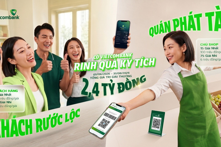 "Có Vietcombank - Rinh quà kỳ tích": Chương trình đồng hành hộ kinh doanh với ưu đãi lên đến 2,4 tỷ đồng