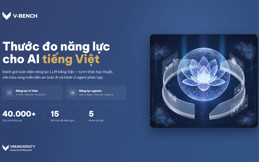 Vinuni ra mắt V-Bench - thước đo năng lực của các mô hình ai dành cho người Việt