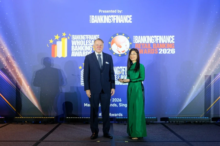 Vietcombank lập cú đúp giải thưởng quản lý rủi ro tại Asian Banking & Finance Awards 2026
