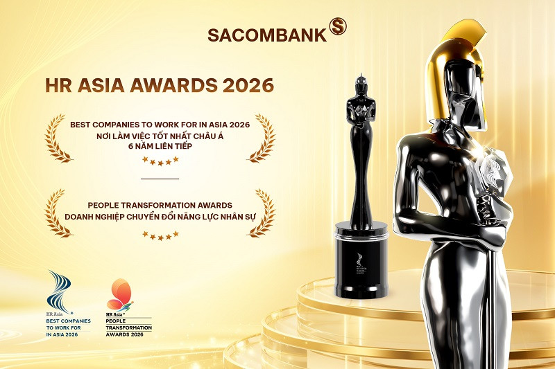 Sacombank 6 năm liên tiếp được vinh danh là “nơi làm việc tốt nhất Châu Á”