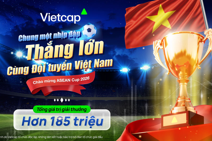 Cùng Vietcap bắt nhịp ASEAN Cup 2026 với tổng giải thưởng hơn 185 triệu đồng