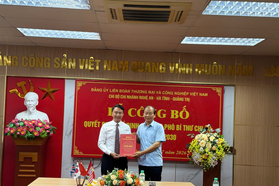 VCCI chỉ định Phó Bí thư Chi bộ Chi nhánh Nghệ An - Hà Tĩnh - Quảng Trị