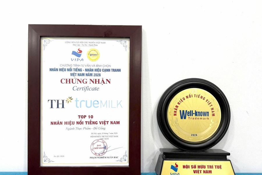 TH TRUE MILK: Top 10 “Nhãn hiệu nổi tiếng Việt Nam 2026”