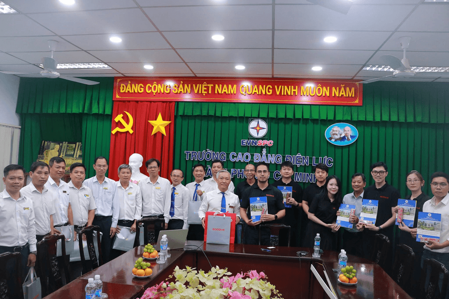 GoodWe Việt Nam khánh thành trung tâm đào tạo điện mặt trời và lưu trữ năng lượng tại Trường Cao đẳng Điện lực TP HCM