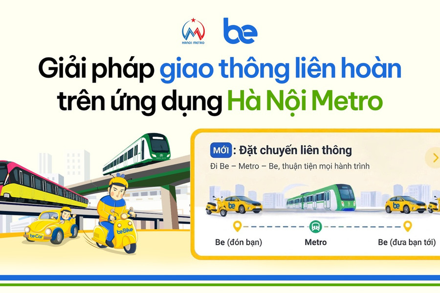 “Giao thông liên hoàn” đầu tiên trên ứng dụng Hanoi Metro