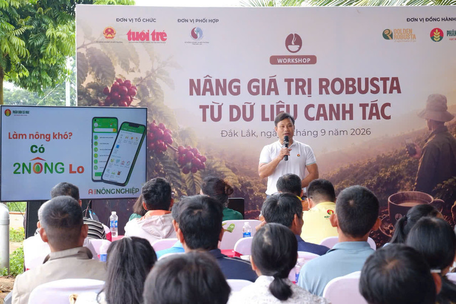 Nâng giá trị Robusta từ dữ liệu canh tác trên ứng dụng 2Nông