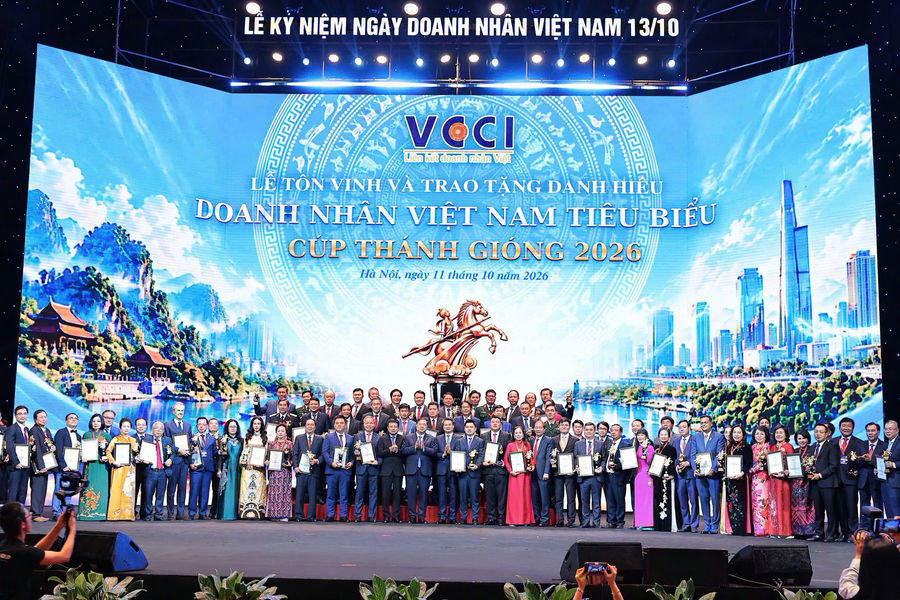 Vinh danh “Doanh nhân Việt Nam tiêu biểu - Cúp Thánh Gióng” năm 2026